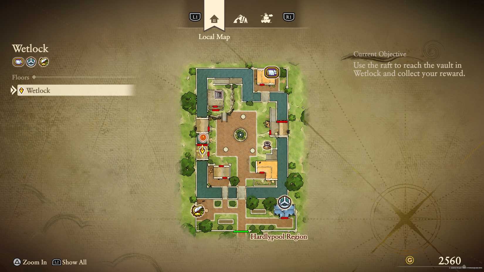 The location of the gray fragment in Wetlock in DQ7 Reimagined.