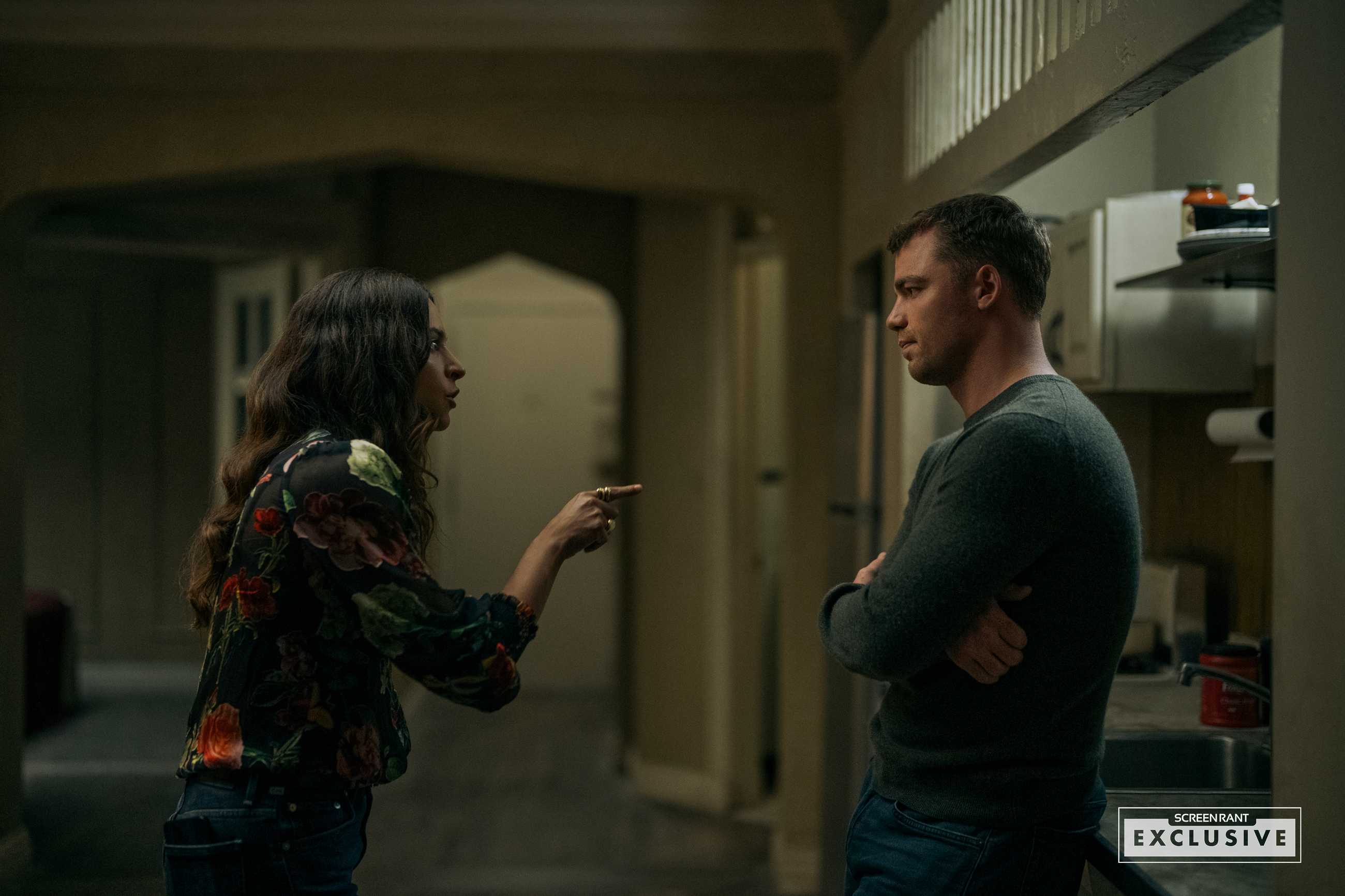 the night agents season 3 cover story genesis rodriguez as isabel de leon and gabriel basso as peter sutherland