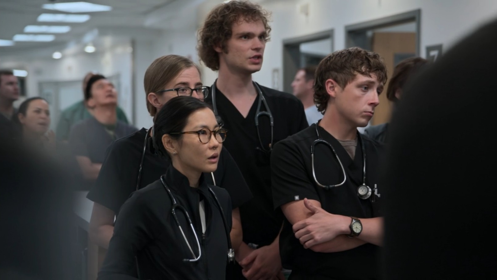 Scrubs Just Fixed Its Opening Credits After 25 Years 3 The Pitt James Ogilvie with Kwon, Whitaker, and Mel