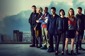 The Sense8 cast poses in a formation