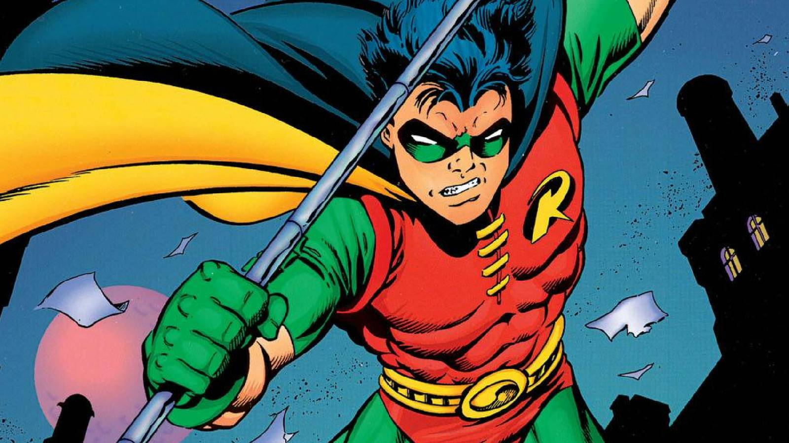 tim drake's robin with bo staff