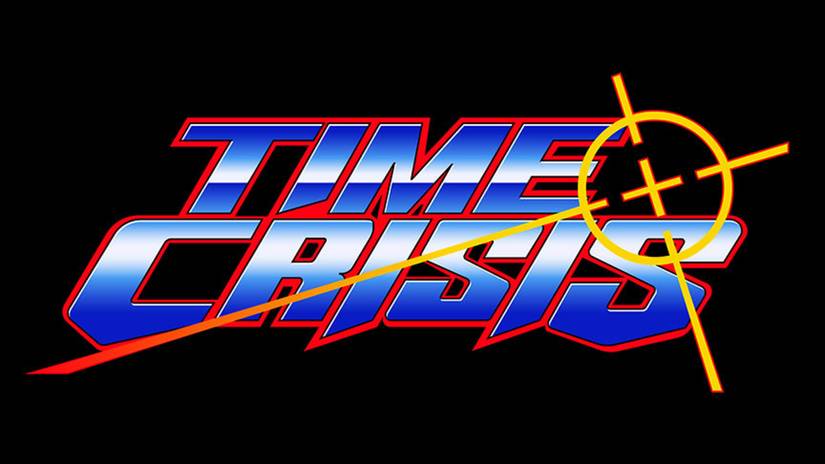 Time Crisis logo against a black backdrop