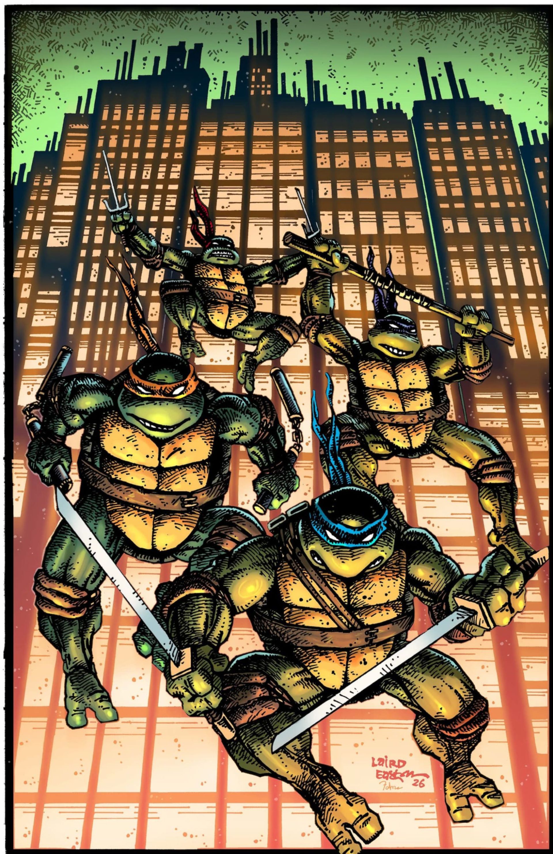 額装TIDE Mutant Ninja Turtles いでたつひろ 真作 TMNT's Most Unexpected Revival in 42 Years Kicks Off Its Darkest