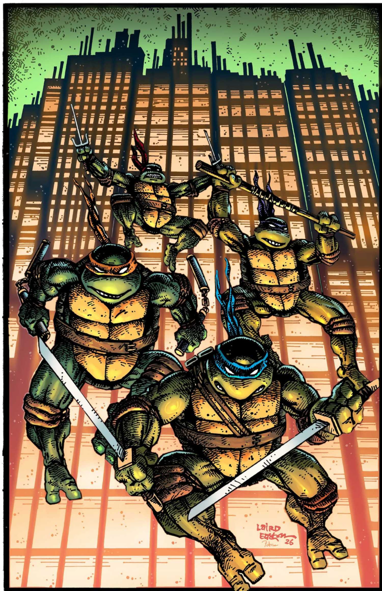 Variantencover für die 300. Ausgabe der Teenage Mutant Ninja Turtles-Comicserie.