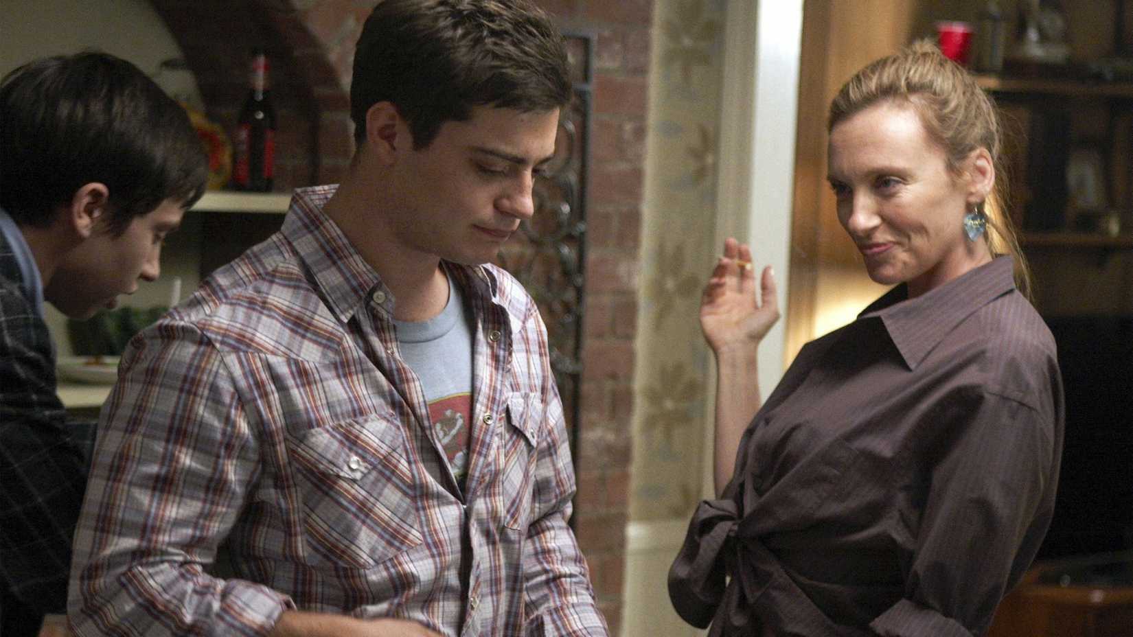 Keir Gilchrist, Andrew Lawrence und Toni Collette in den Vereinigten Staaten von Tara