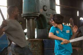 Sun fighting with a sword in Sense8