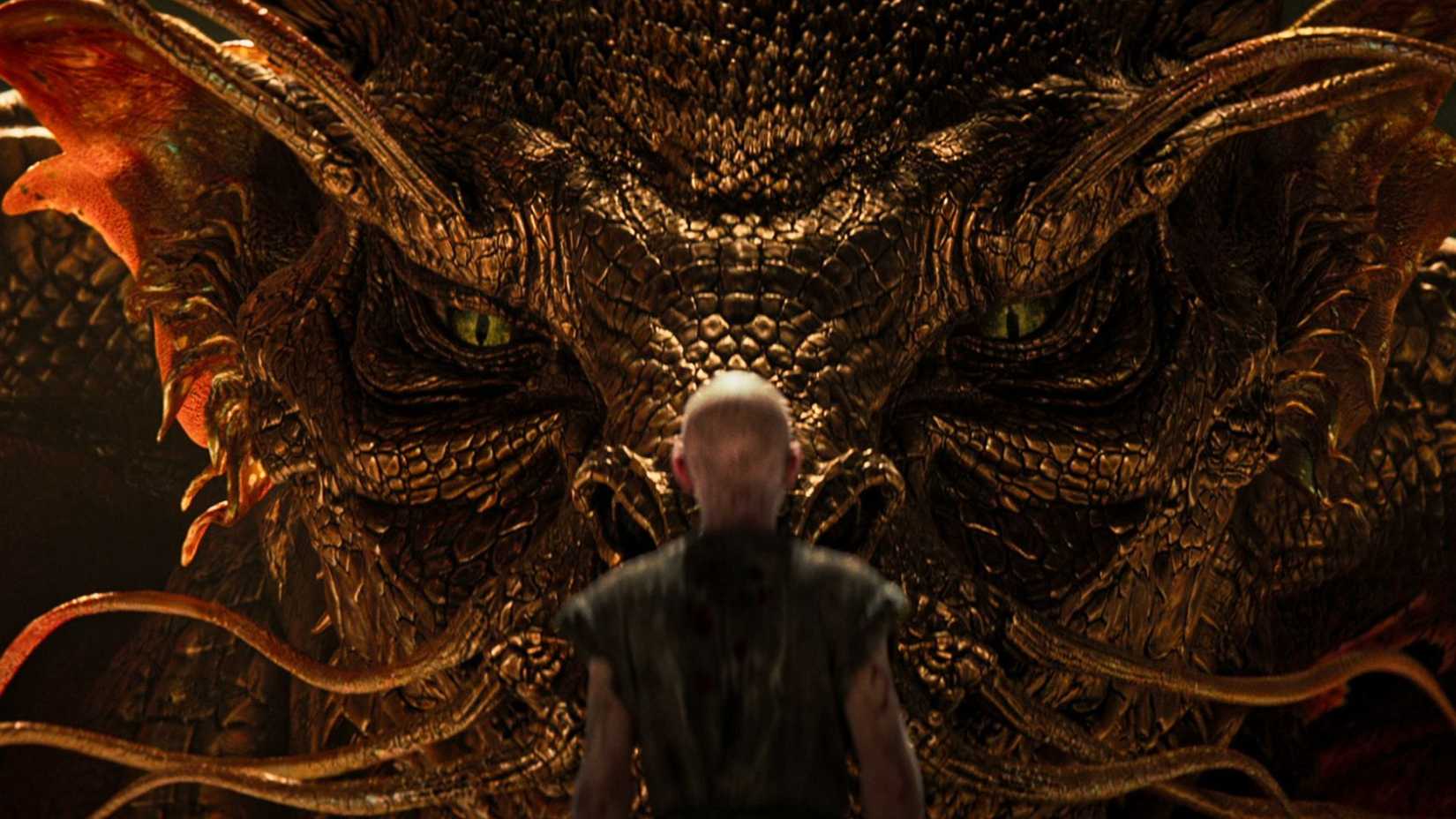 Personagem enfrentando um dragão em Secret Level