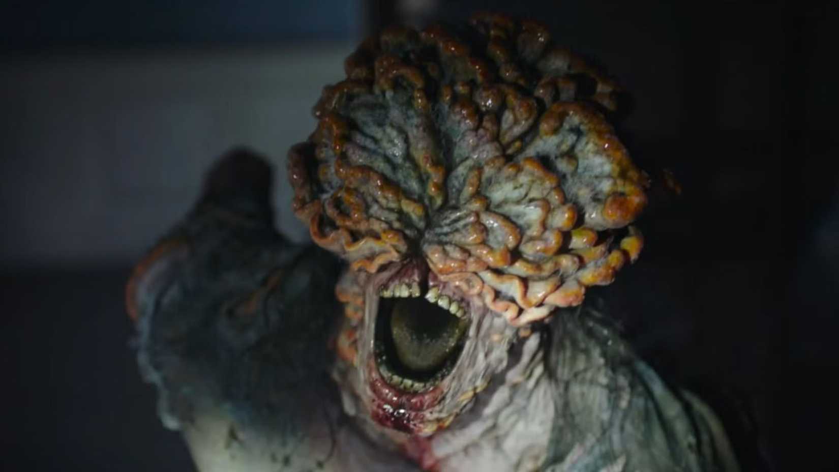 A clicker zombie in The Last of Us