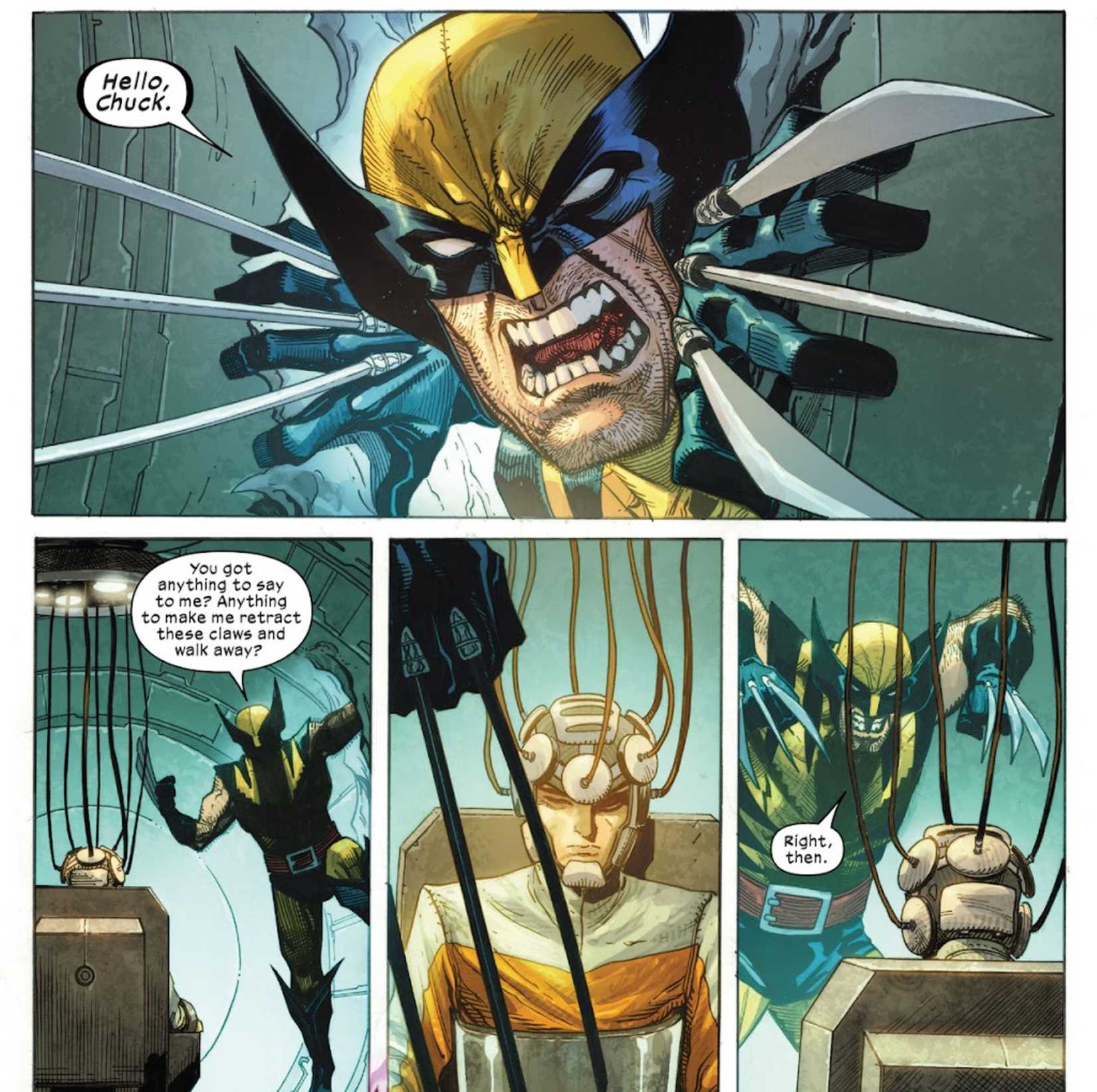 wolverine tries to kill xavier in x-men comics