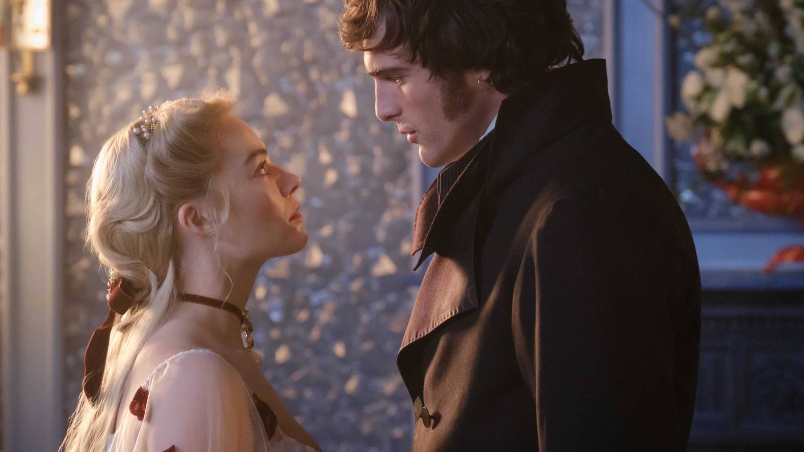 Jacob Elordi and Margot Robbie in Wuthering Heights