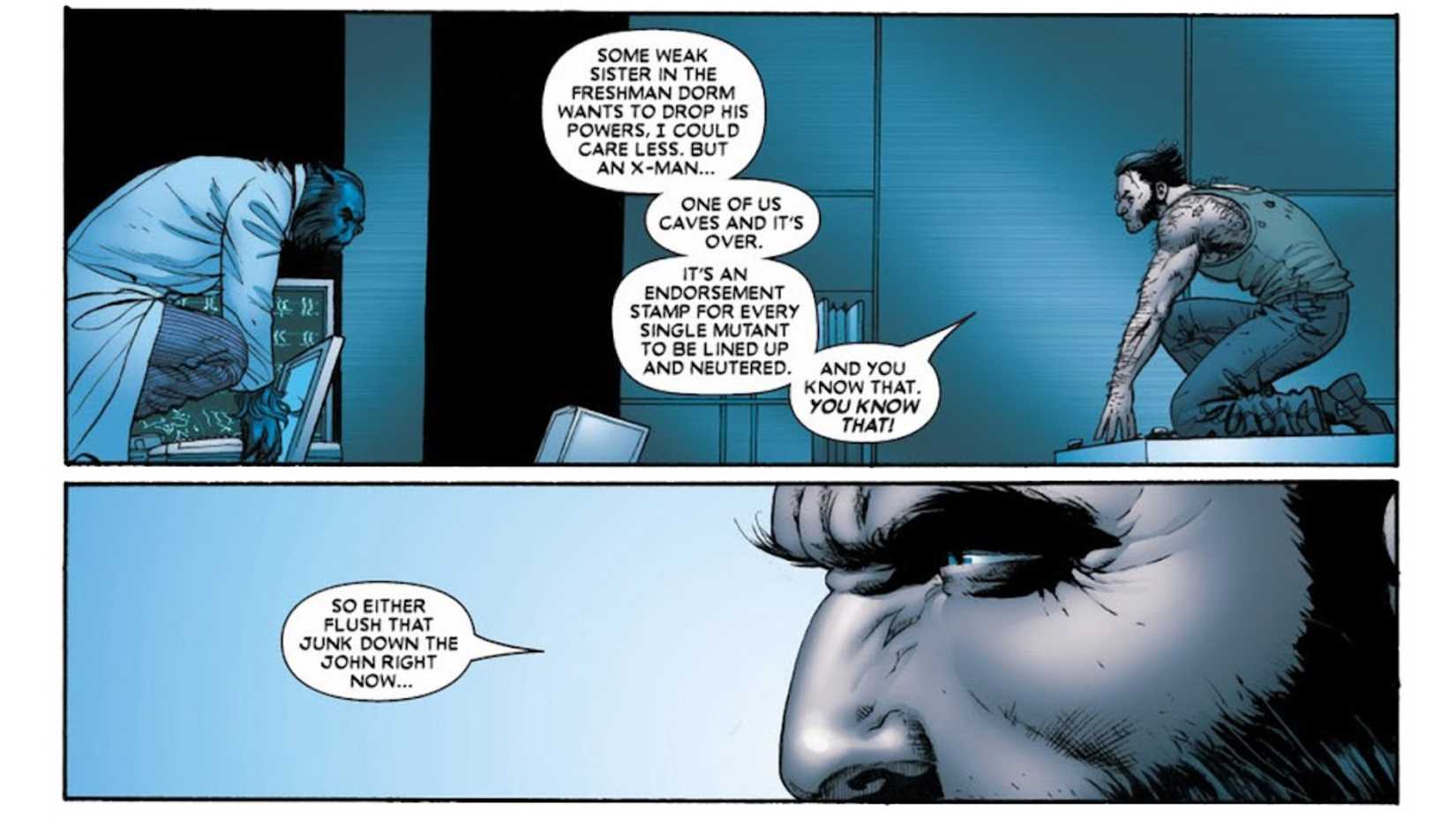 x-men's beast and wolverine battle 2