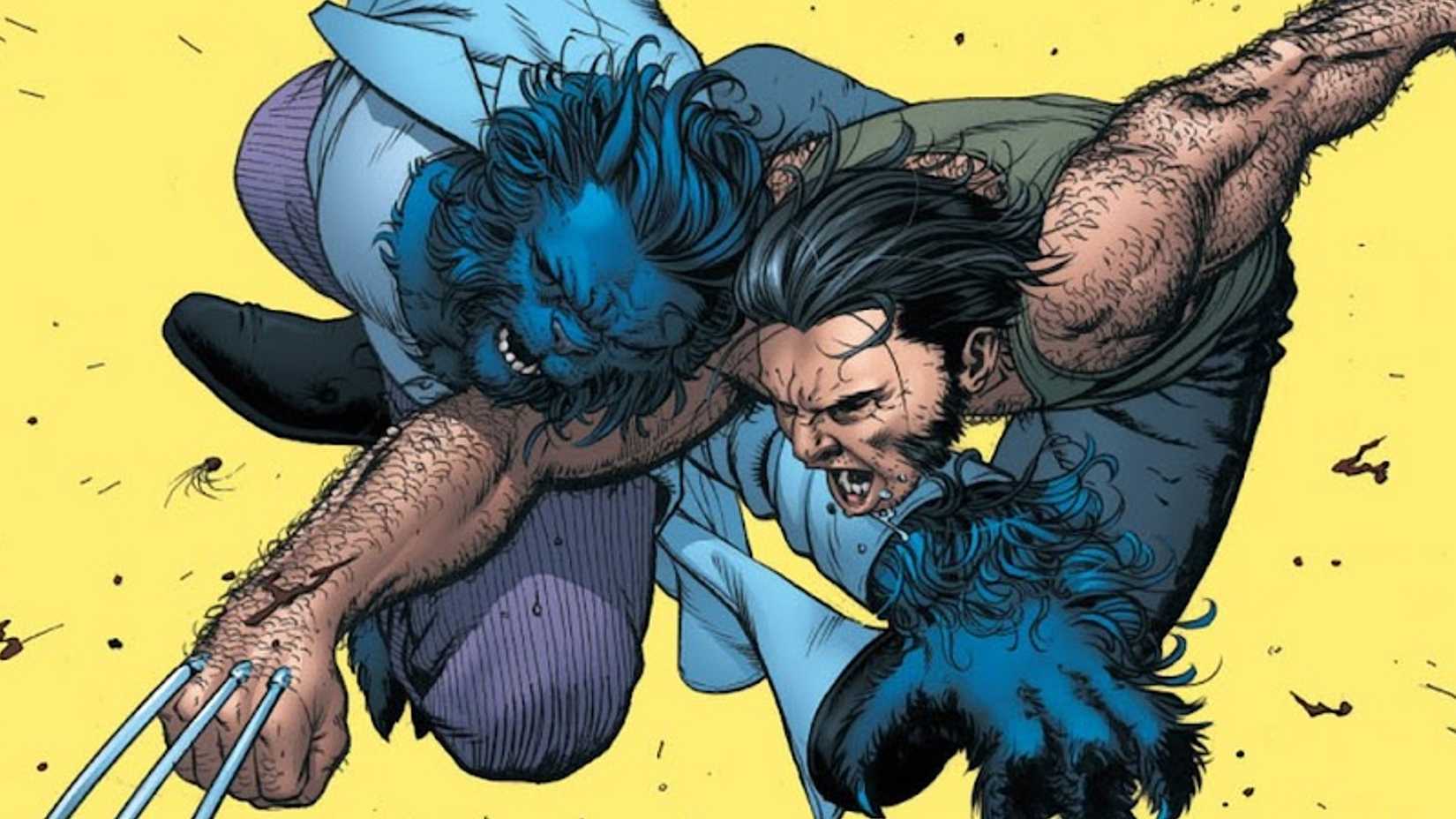 x-men's beast and wolverine battle