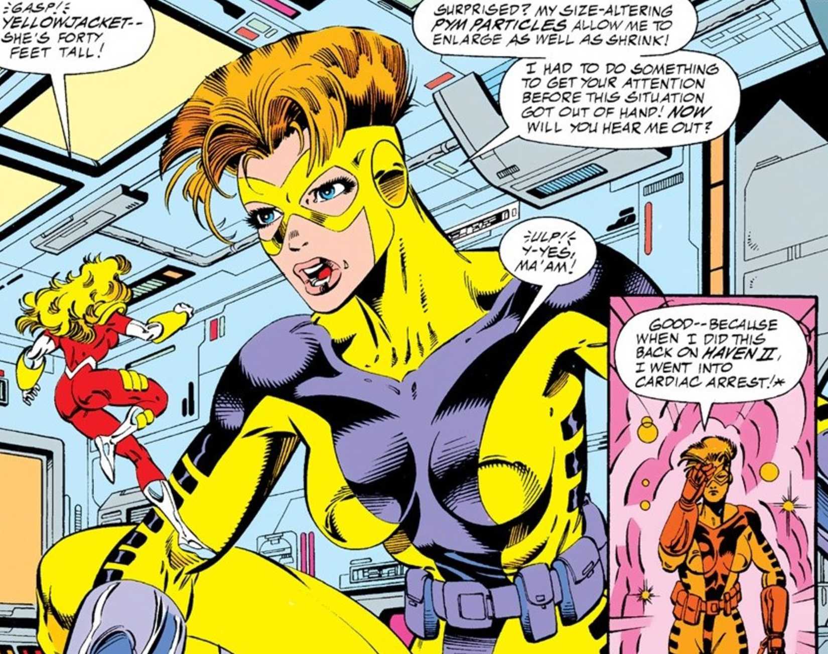 Yellowjacket, alias Rita DeMara in Avengers Comics 2