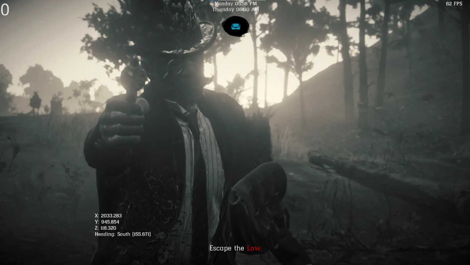 Image shows the Life of Crime mod in RDR2