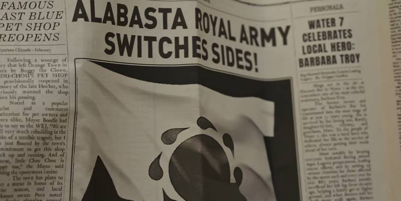 Um jornal na 2ª temporada de One Piece.