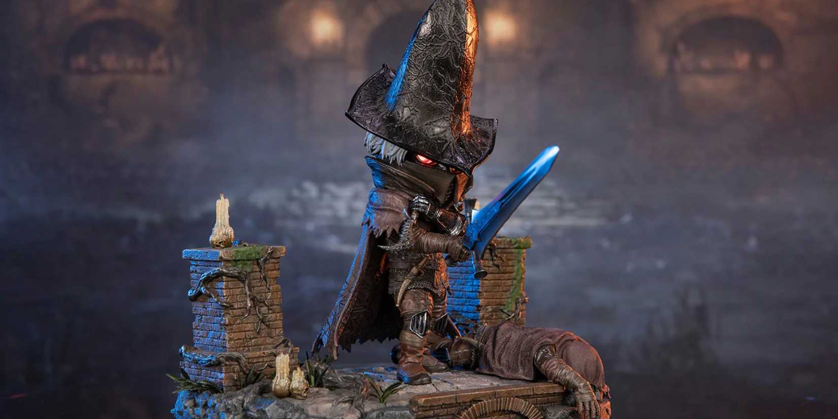 A side angle showing the Abyss Watchers SD - Definitive Edition Miniature from Dark Souls 3.