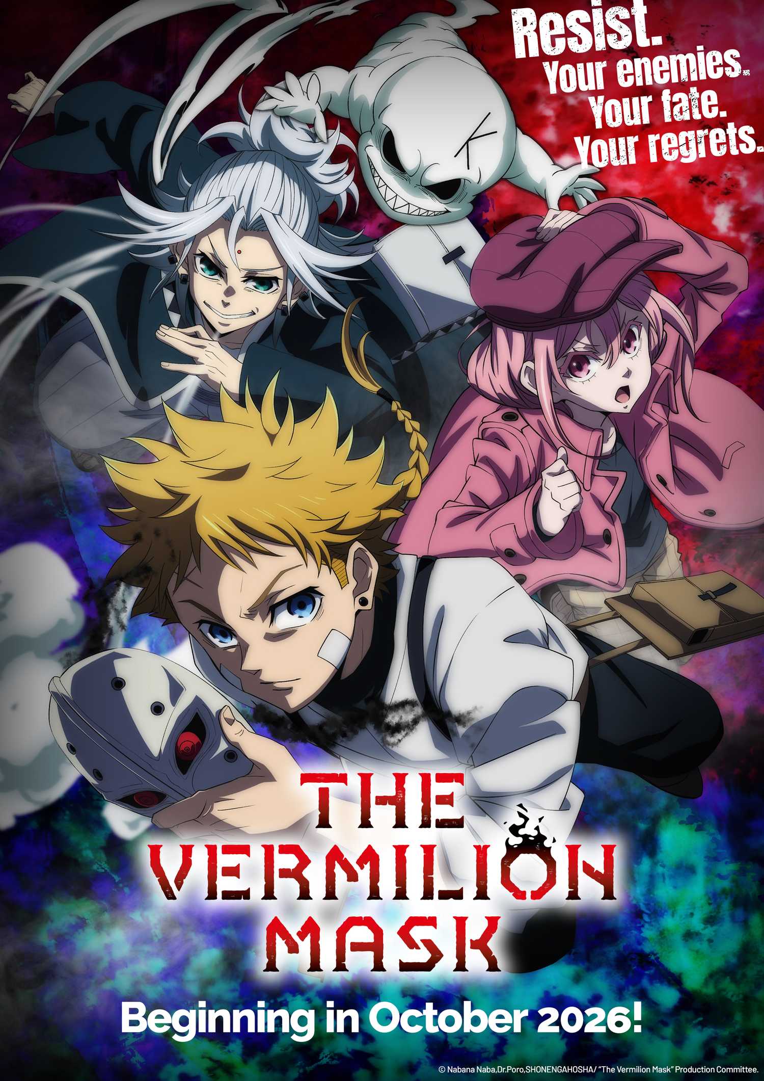 Action Shonen Fantasy Anime The Vermilion Mask Poster