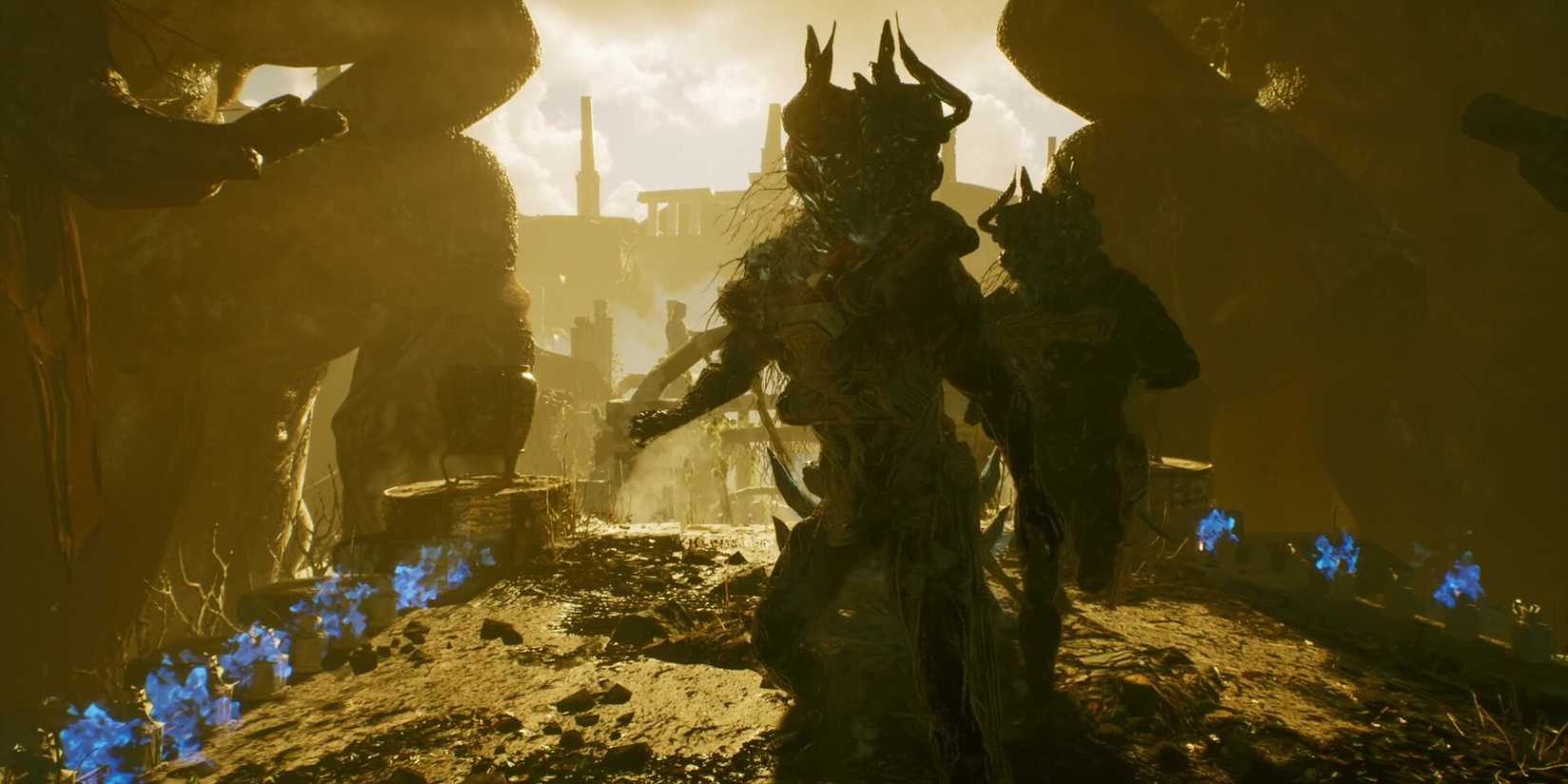 Enemies rush the character in Asthenia.