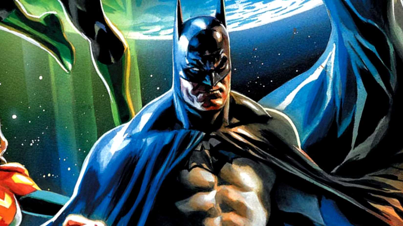 Batman fights in space alongside the Justice League Unlimited in DC Comics