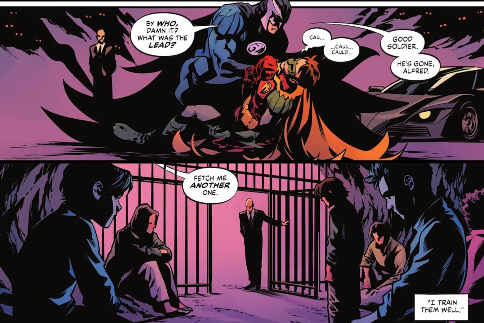 batman's opposite owlman with his sidekicks