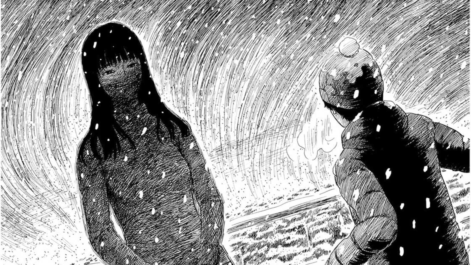 7 Near-Perfect Manga That Will Never Get Anime Adaptations 2 Seiichi looking at his mother in the snow in Blood on the Tracks by Shuzo Oshimi.