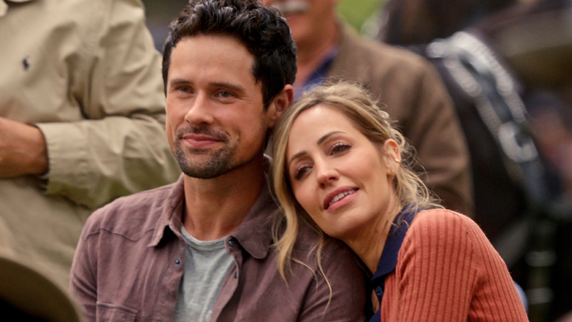 Brady and Brie cuddle up at Founder's Day in Virgin River season 7