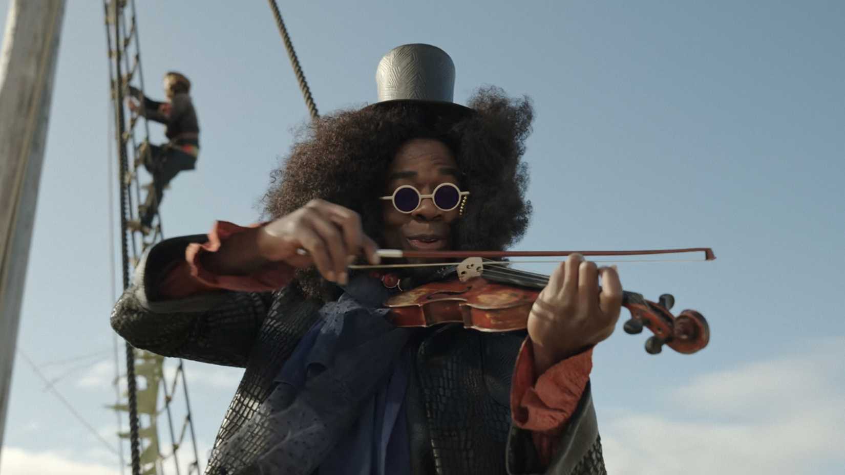 Brook tocando sua música para Laboon em One Piece temporada 2