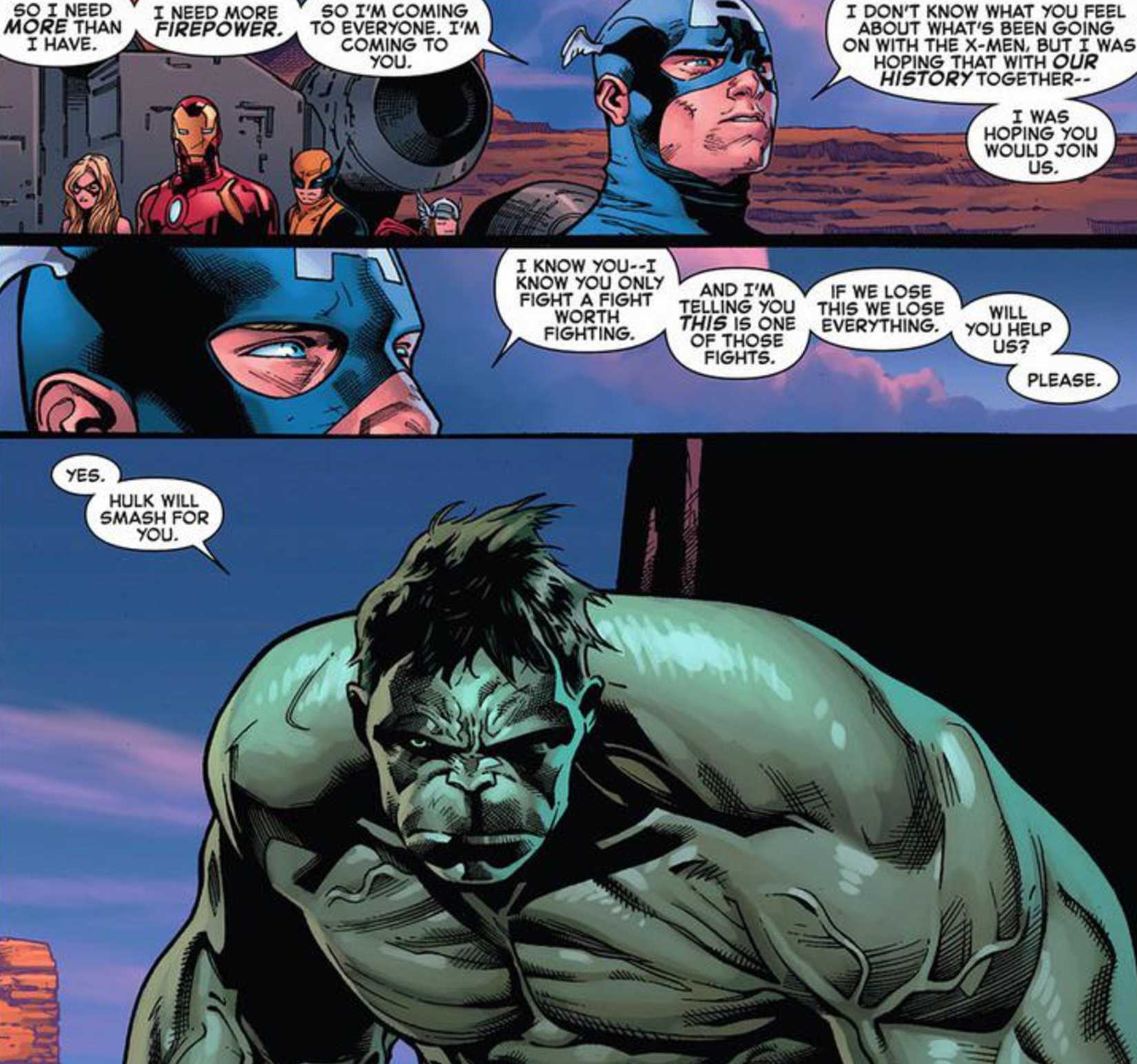 CAPTAIN AMERICA RECRUITS HULK