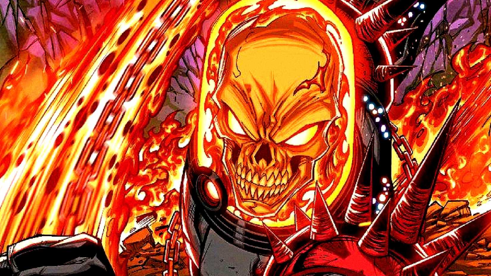 Cosmic Ghost Rider wields his chains in Marvel Comics art