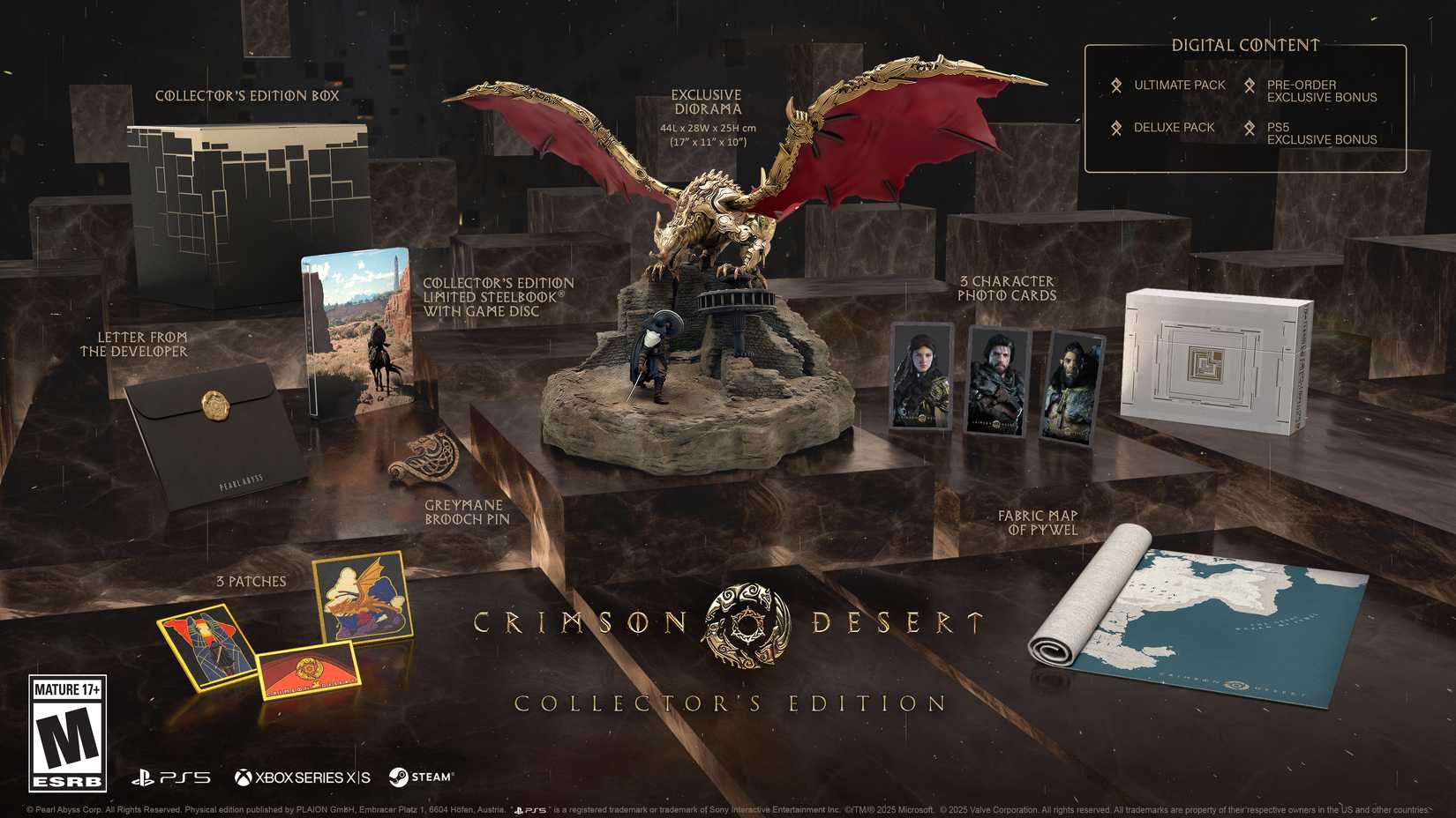 Crimson Desert - Release Date, Pre-Orders, Platforms, Price, Gameplay Details 2 Photo of the contents of the Crimson Desert Collector's Edition.