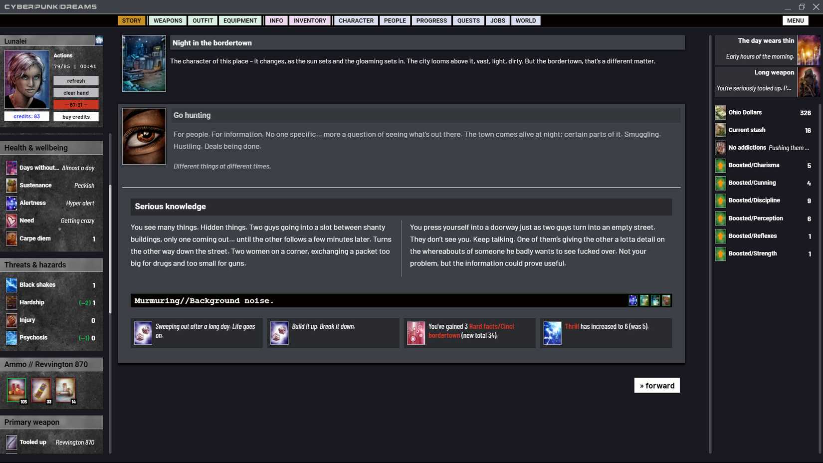 Cyberpunk Dreams Dialogue