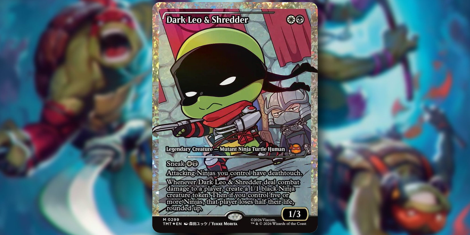 DARK Leo and Shredder MTG Card