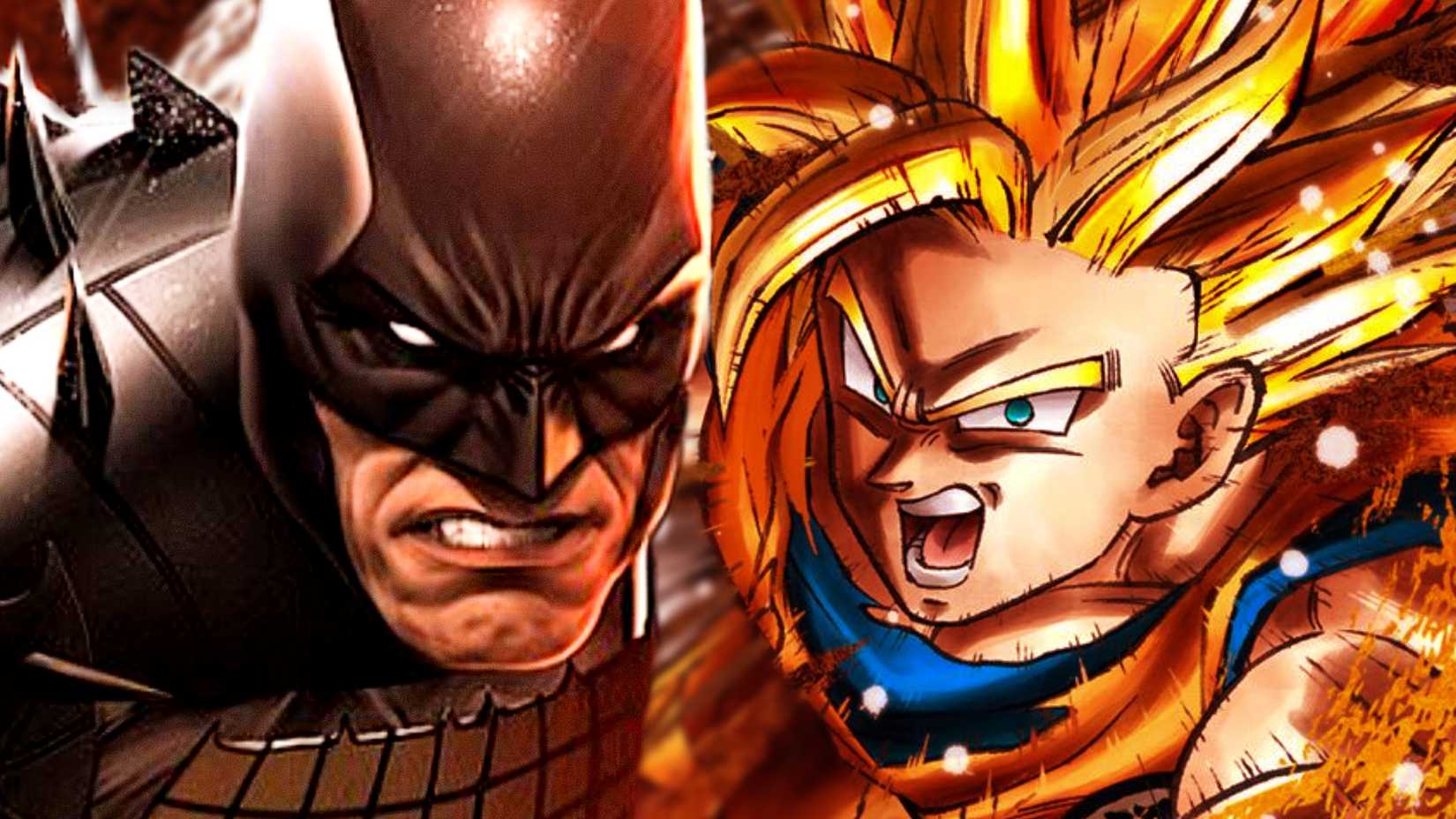 DC Comics' Absolute Batman and Dragon Ball Z's Super Saiyan Goku launch into battle together