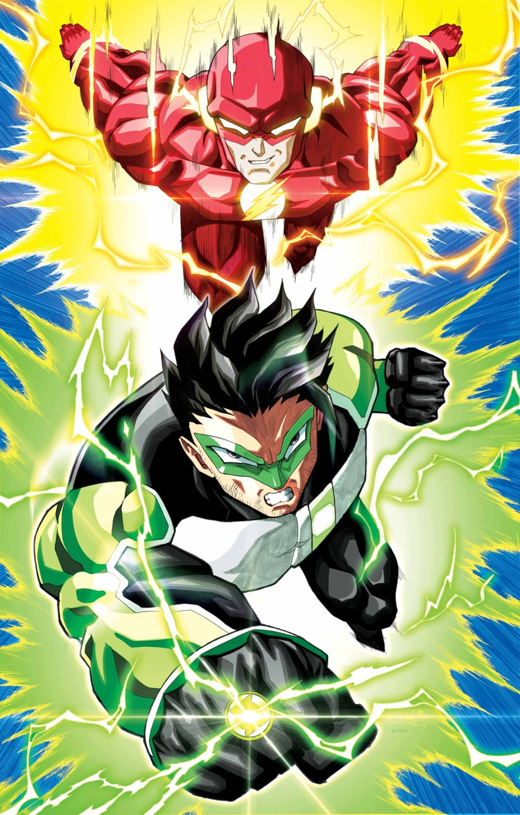 DC Dragon Ball Green Lantern and Flash