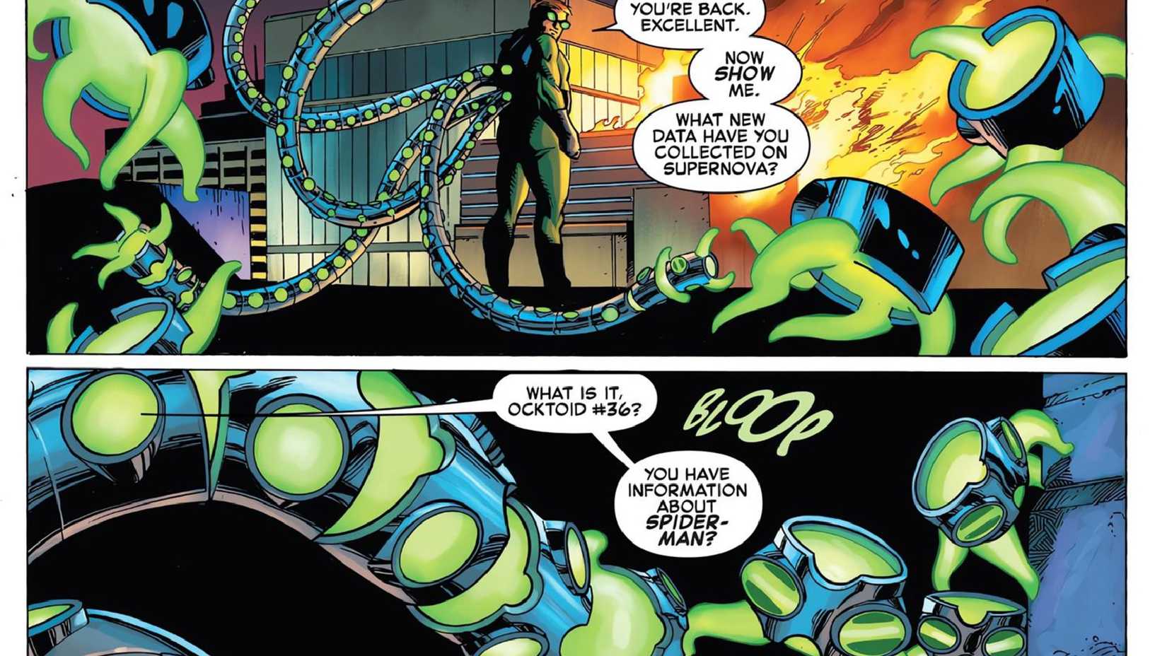 doctor octopus showcases his ocktoid arms