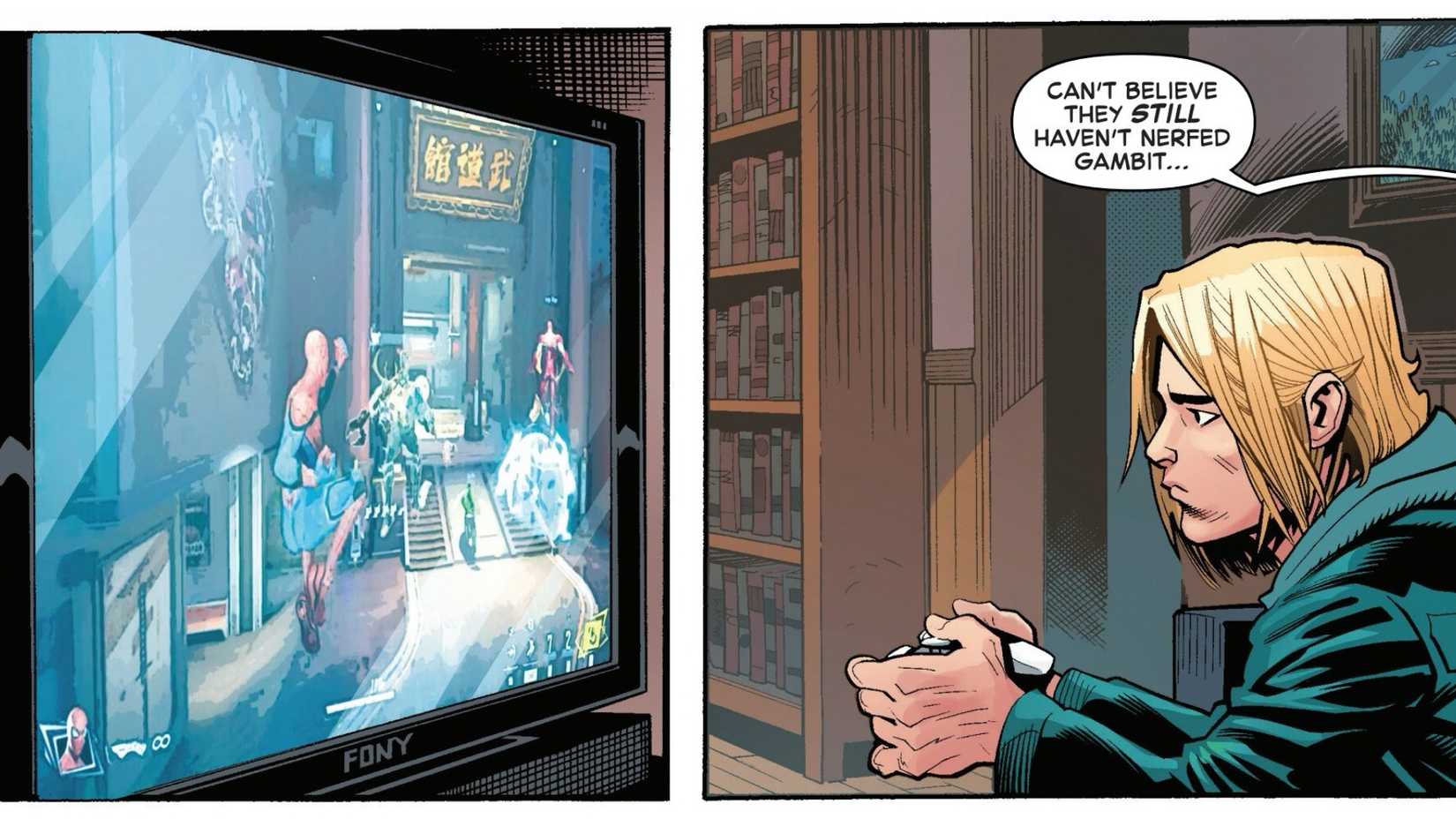 Dylan Brock Playing Marvel Rivals in Amazing Spider-Man #25