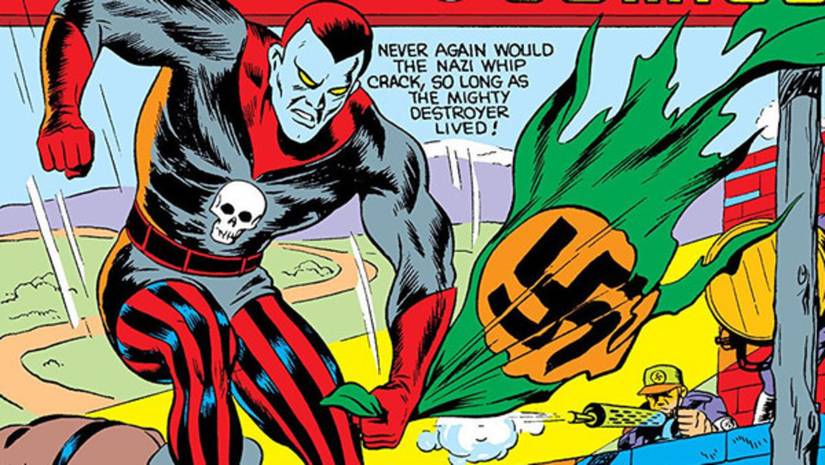 Early Stan Lee hero the Destroyer fighting Nazis