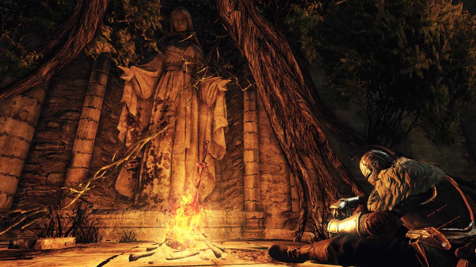 A fire in the Firelink Edition Dark Souls