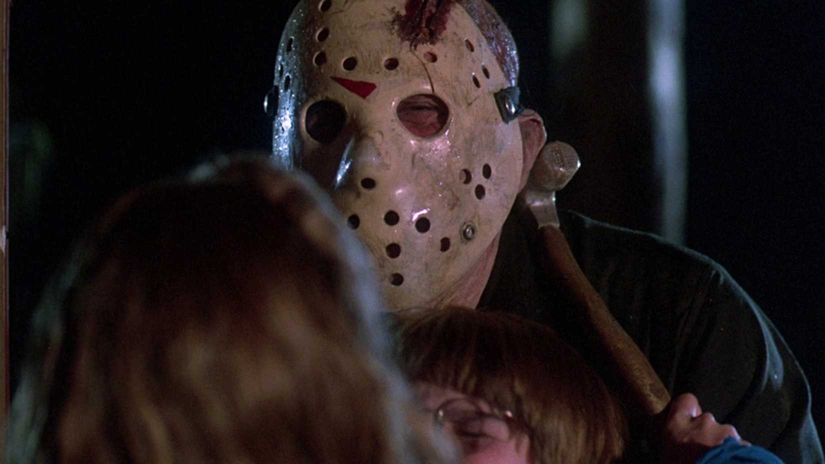 Jason gets stabbed in the neck in Friday the 13th The Final Chapter