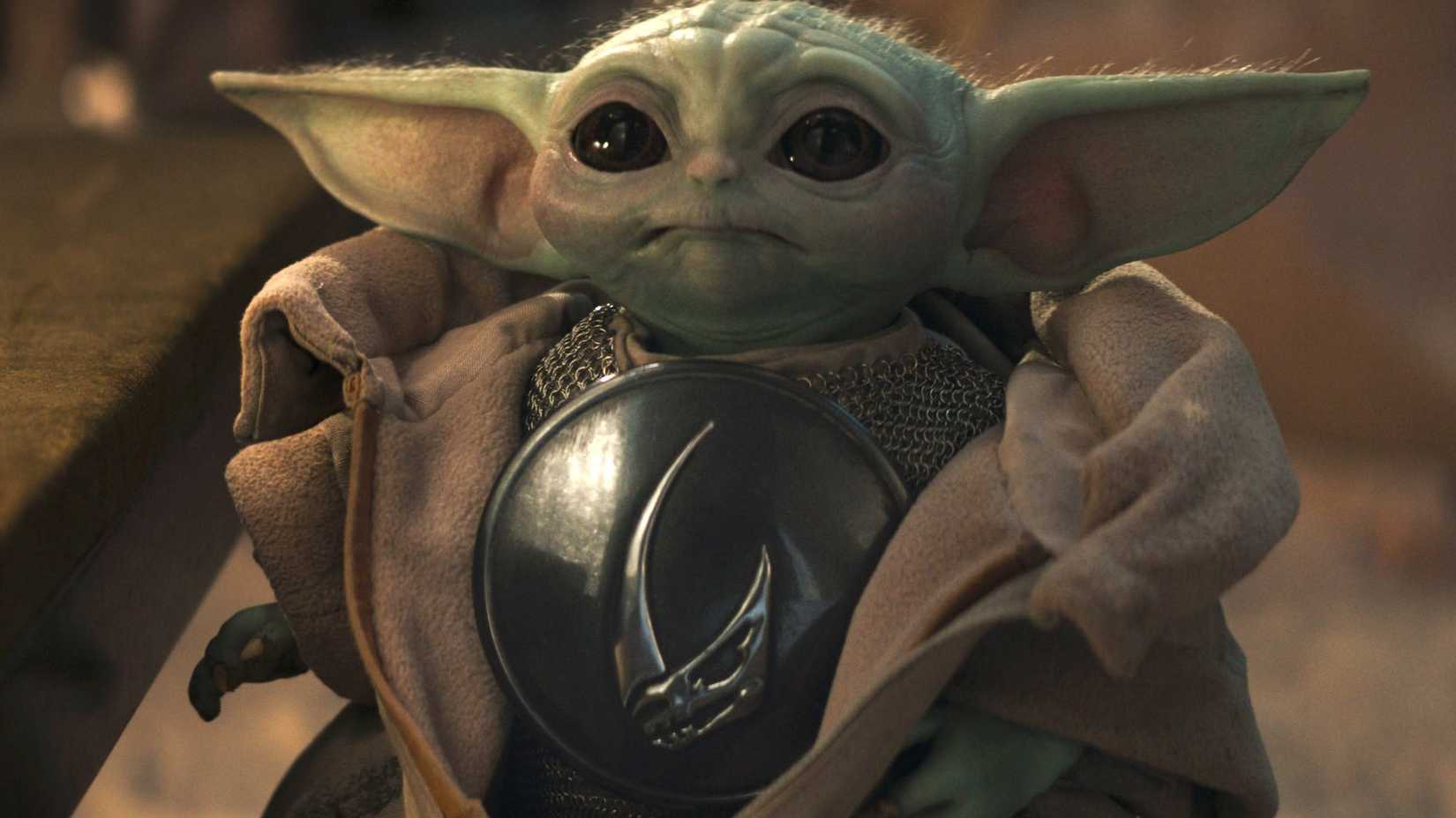Grogu com uma expressão triste em The Mandalorian
