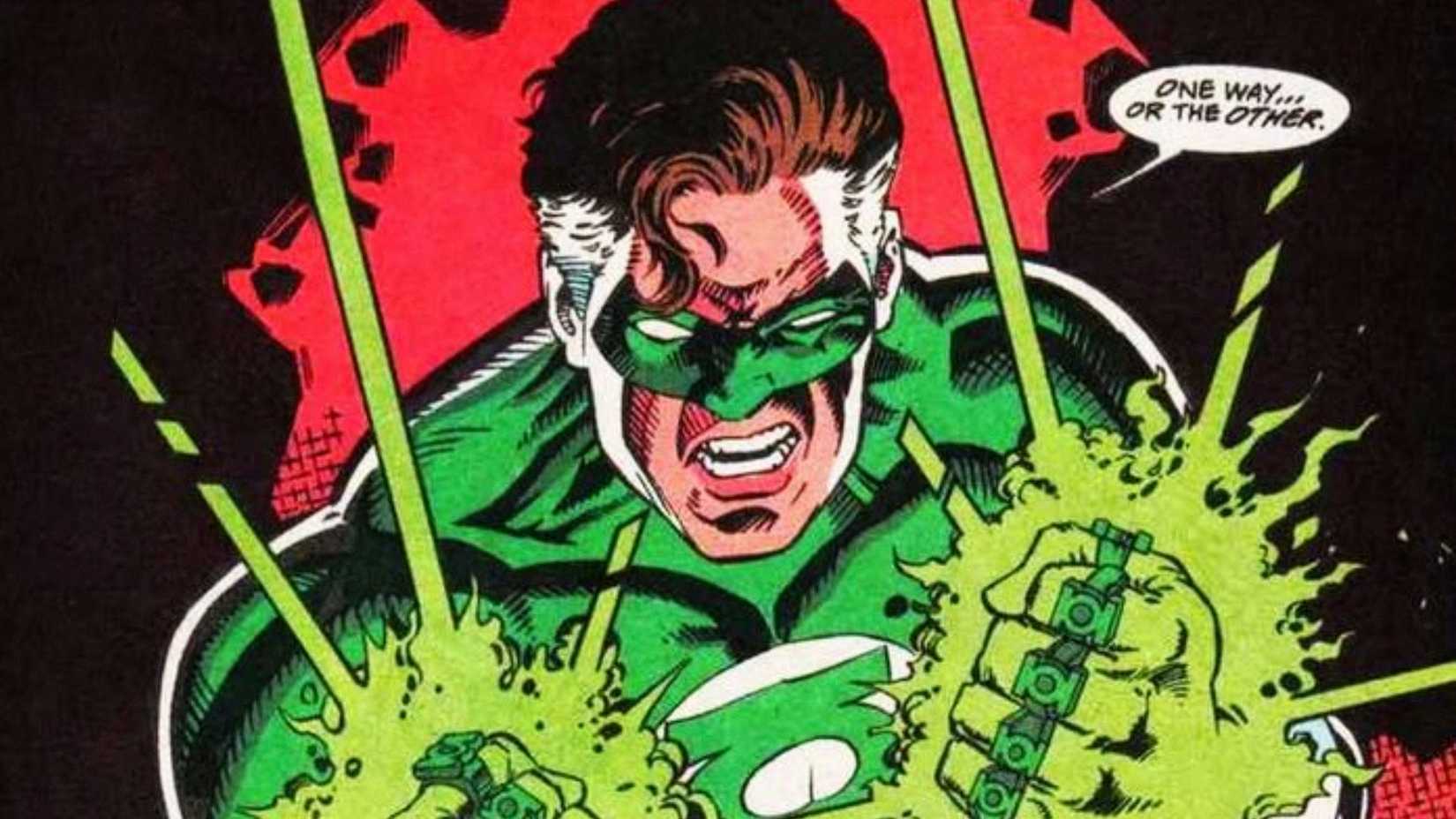 Hal Jordan as Parallax powers up multiple rings in both of his hands