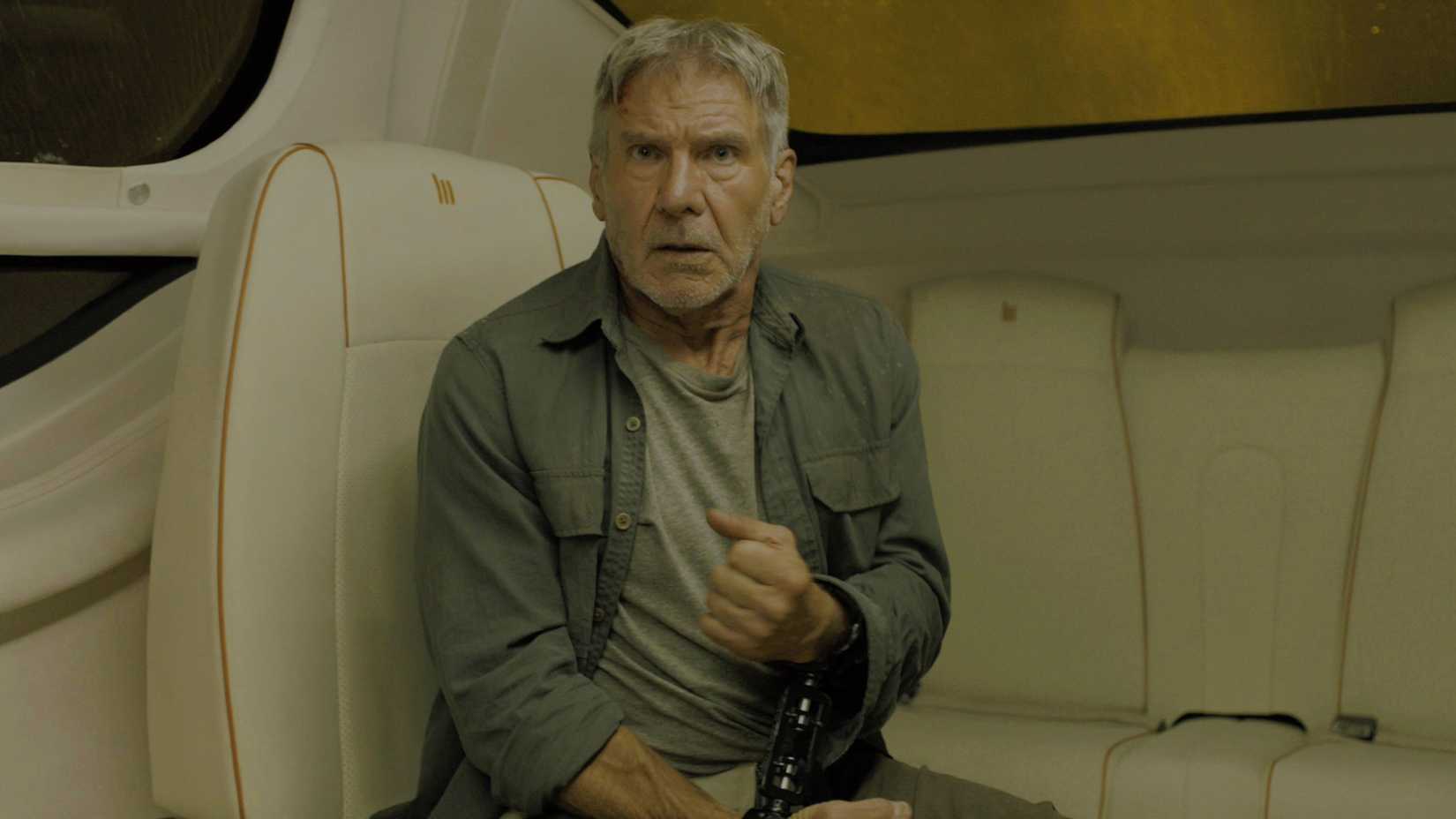 Harrison Ford como Rick Deckard em Blade Runner 2049