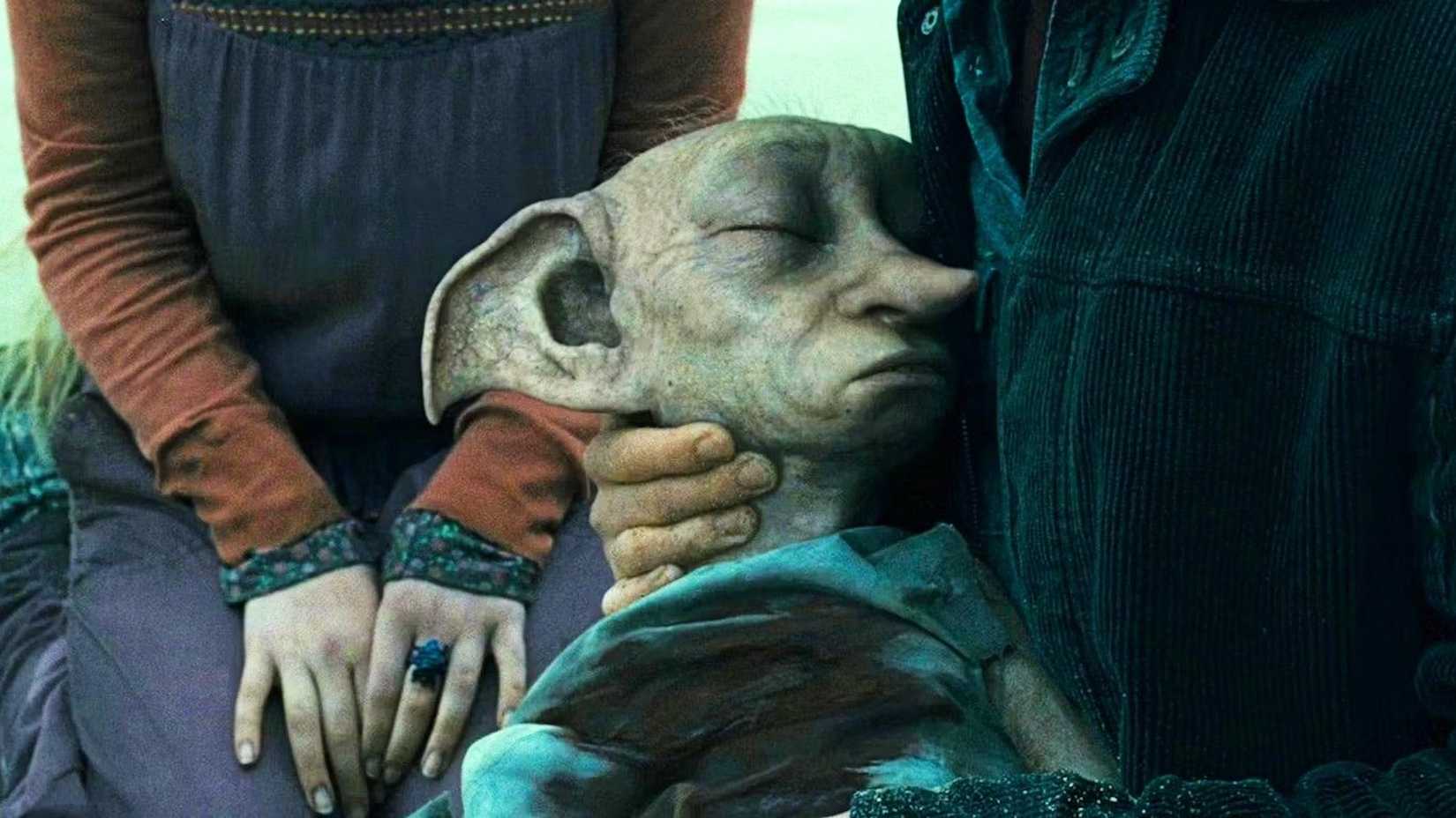 10 Ways Rewatching All 8 Harry Potter Movies In Order Changes How You Look At The Films 4 Harry Potter holding Dobby's body in Deathly Hallows Part 1
