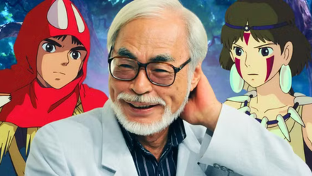 Hayao Miyazaki between Ashitaka and San from Princess Mononoke - Studio Ghibli anime featured image