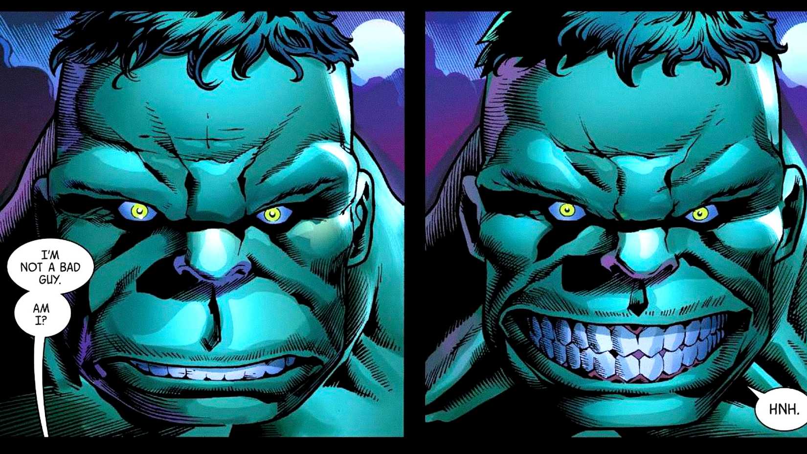 Hulk smiles while attacking a victim in The Immortal Hulk #1