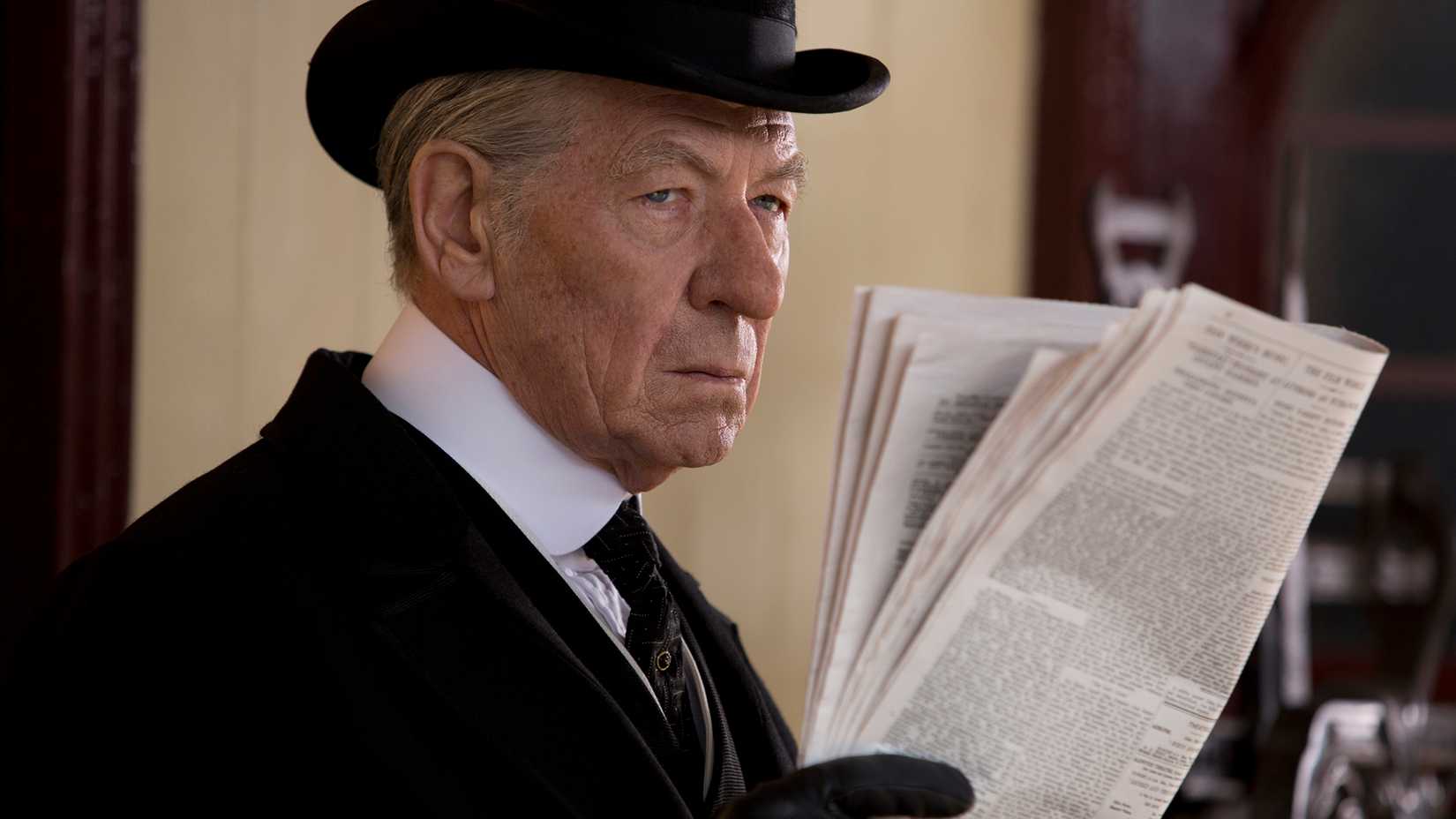 Ian McKellen como Sherlock Holmes em Mr. Holmes