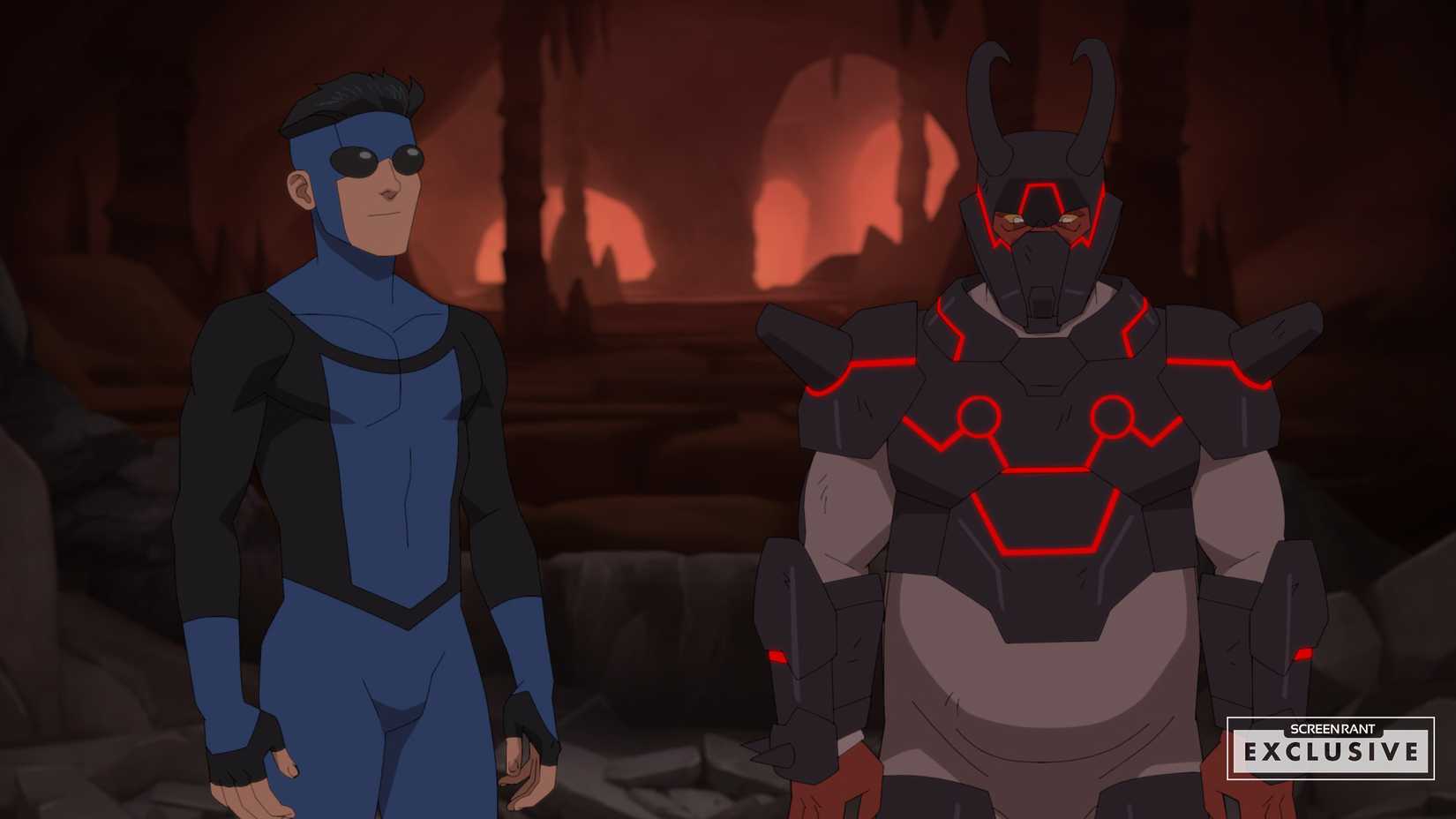 Invincible Season 4 Image ScreenRant Exclusive - Damien Darkblood Armor