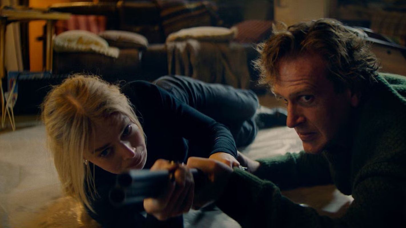 Over Your Dead Body Review: Jason Segel & Samara Weaving’s Action-Comedy Is Too Messy For Its Own Good