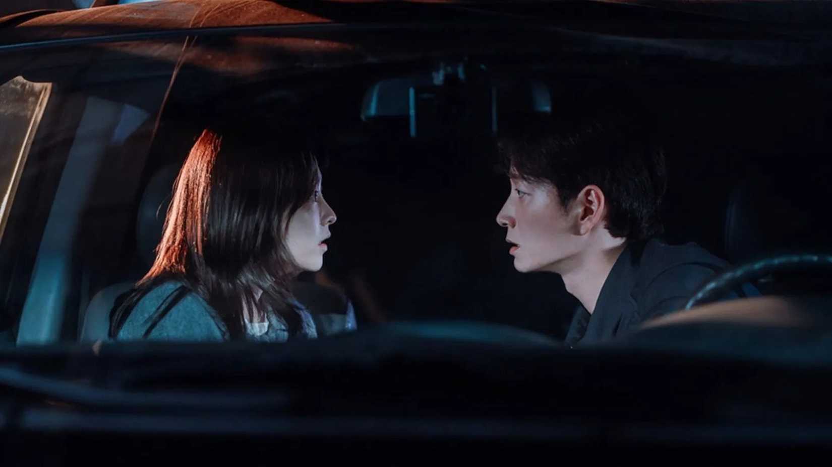 12 Upcoming K-Dramas You Cannot Miss 6 Two people facing each other in a car in the 2026 K-drama Gold Land.