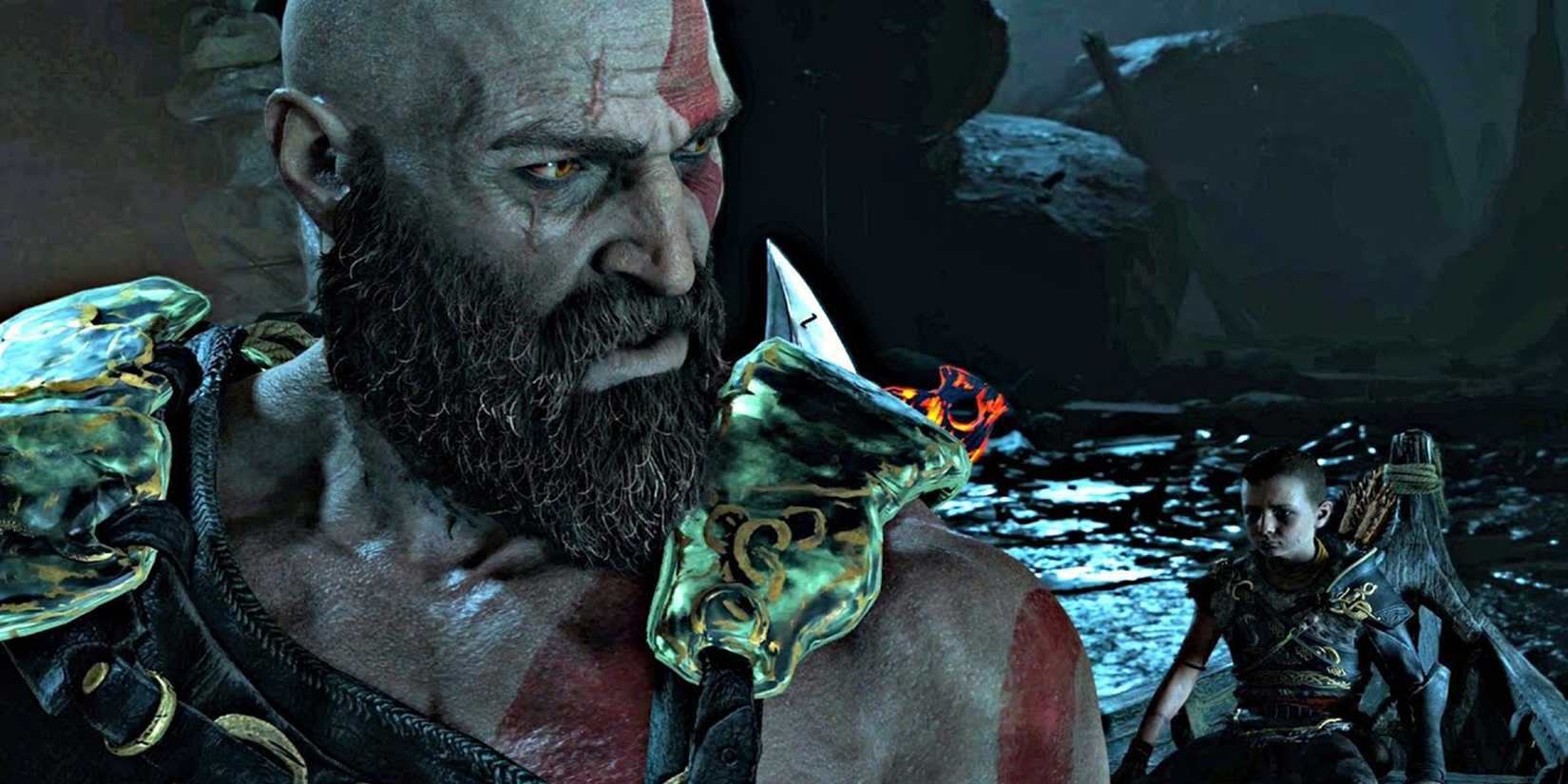 Key Game Scenes to Include 3 Kratos tells Atreus he's a god in God of War